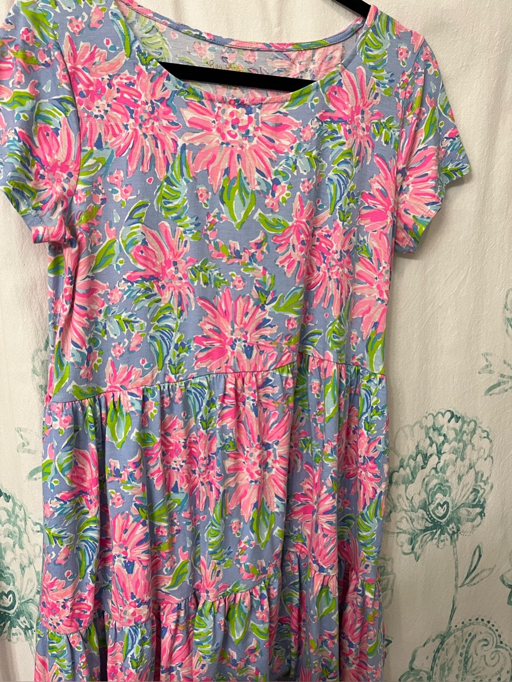 Lilly Pulitzer Geanna Tiered Swing Dress - Sunrise Bay Blue - Size Med ECU COPY